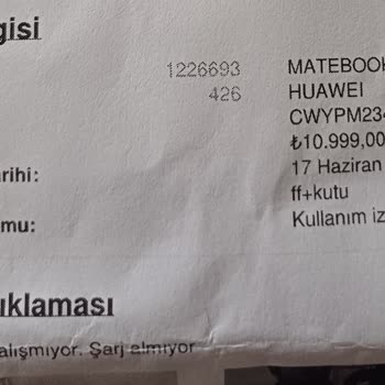 Huawei Matebook D15/15 Şikayeti