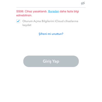 Snapchat Cihaz Banı Yedim