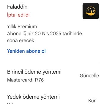 Faladdin Deneme Sürem Dolmadan Haksız Yere Yıllık Ücret Kesildi.