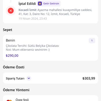 Getir Hem Hizmet Yok Hem Para İadesi Yok