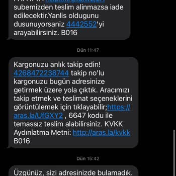Boyner Kargomu Tarafıma Ulaştırmıyor