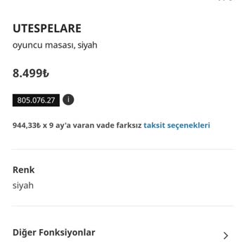 IKEA Utespelare Oyuncu Masası İnternet Sayfası Stoklarına Gelmiyor