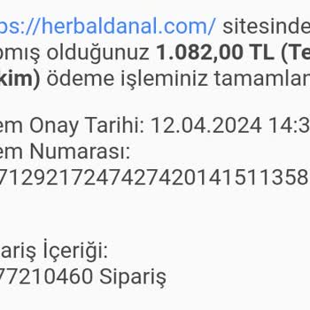 Herbaldanal 8/9 Gündür Sipariş Bekliyorum