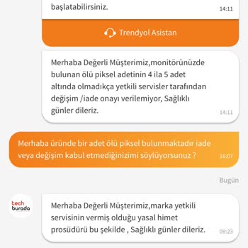 Techburada Ayıplı Ürün Satılı