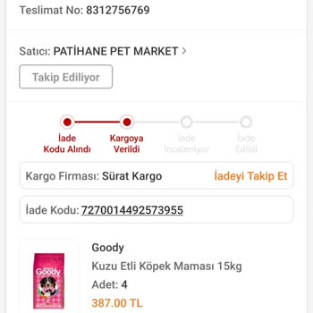 Patihane Trendyol Yanlış Ve Hasarlı Ürün