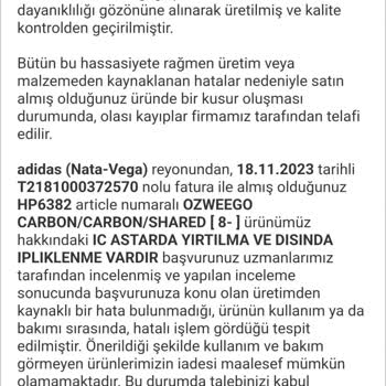 Adidas Müşteriyi Mağdur Ediyor.
