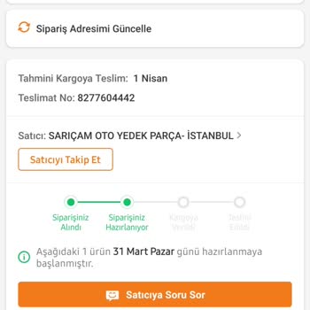 Trendyol'da Oto Yedek Parça Satışı Ve Müşteri Memnuniyetsizliği