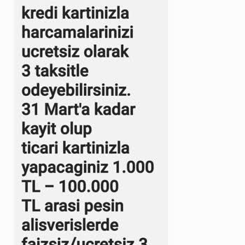 Akbank Ticari Kredi Kartına 3 Taksit Kampanyası Mağduriyeti