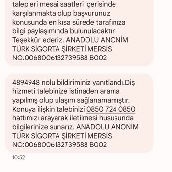 Anadolu Sigortanın Tamamlayıcı Sağlık Sigortasından Memnun Olmama
