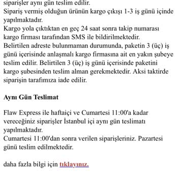 Flaw Wear Siparişim Kargoya Verilmedi Kaç Haftadır