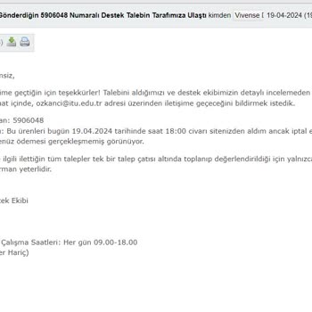 Vivense'den Sipariş İptali İçin Yaşatılan Sorunlar