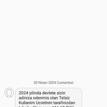 Vodafone Telsiz Kullanım Ücreti