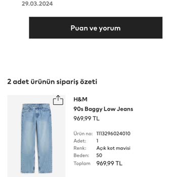 H&M İade Ettiğim Ürünün Para İadesini Yapmıyor