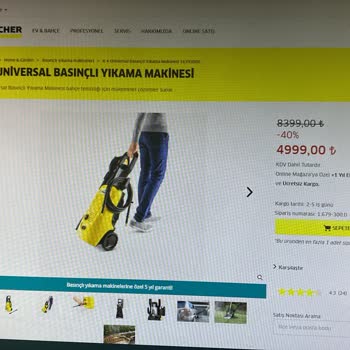 Karcher Sipariş Kargo Yapılmaması Müşteri Hizmetleri Cevap Vermemesi
