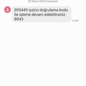 iyzico Doğrulama Kodu