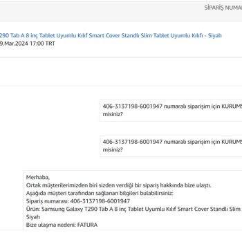 Amazon Kurumsal Faturamı Vermiyor