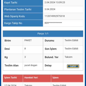 Sürat Kargo Taksim Şubesi Kotu Hizmet Teslim Edilmeyen Kargolar