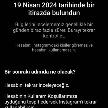 Instagram Hesabımı Askıya Aldı