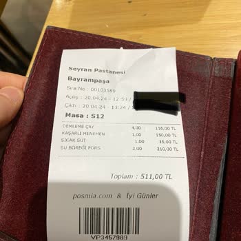 Bayrampaşa Seyran Pastanesi'nde Yüksek Hesap Şaşkınlığı