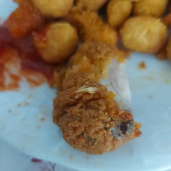 Lezita Çıtır Tavuğun Üzerindeki Tavuk Tüyü