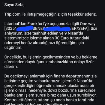 Trip.com İle Yaşanan Tatsız Seyahat Deneyimi