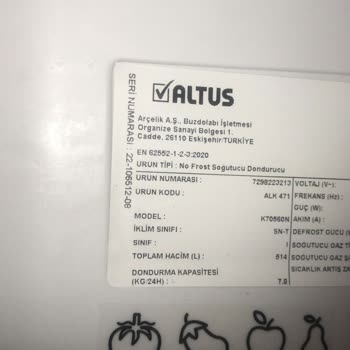 Altus Buzdolabı Sorununun Çözemiyor Cihaz Değişimini Kabul Etmiyor
