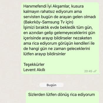 İz Teknoloji Servisi Vatan Bilgisayar - Samsung TV Satış Sonrası Mağduriyeti