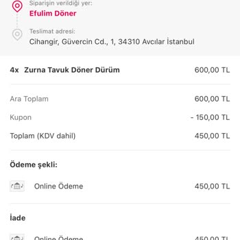 Yemeksepeti Yemek Sepetinin Sorumsuzluğu