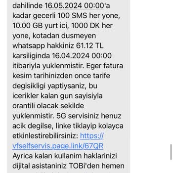 Vodafone İznim Olmadan Tarifemi Değiştirdi