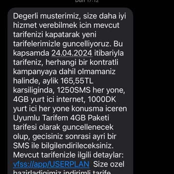 Vodafone Zorla Fahiş Tarife Değişikliği