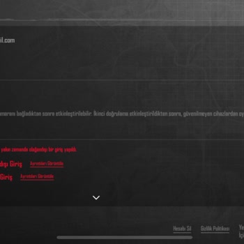 PUBG (Pubgmobile.com) Numaramı Epostamı Değiştirmek İstiyorum