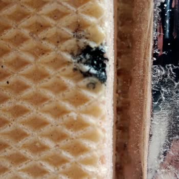 BİM Eti Hoşbeş Çilek Kremalı Gofrette Çıkan Kömürümsü Madde