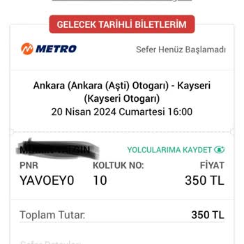 Metro Turizm'de İptal Sorunu Ve Müşteri Hizmetleri Tepkisizliği
