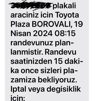 Toyota Borovalı Randevusunda Görevli Yok
