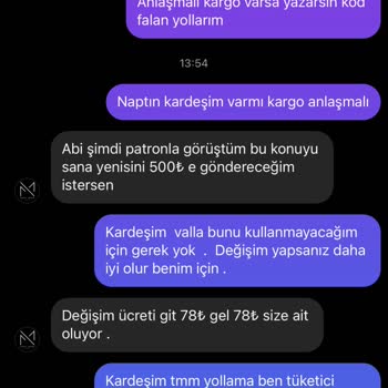 Moda Joker Ayvalık Defolu Ürünü Geri Almamak İçin Kargo Bedelini