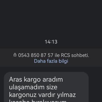 Aras Kargo Kargomu Bana Teslim Etmeden Edildi Diye Mesaj Atıyor.