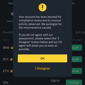 Binance Hesabımı Bloke Etti Varlıklarıma El Koydu