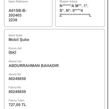 İSKİ Yüksek Su Faturası