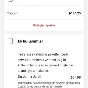 Vodafone Haksız Ek Paket Ücreti Alıyor