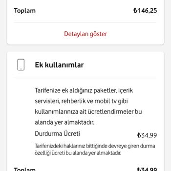 Vodafone Haksız Ek Paket Ücreti Alıyor