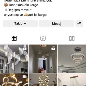 Kampanyaliavizeler (Instagram) Kampanyalı Avizeler (vizyon) Ücret Alındı, Ürünler Yok Ücret İadesi