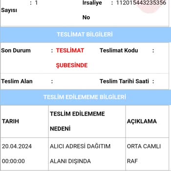 Aras Kargo Adresime Gelmeyen Kargo