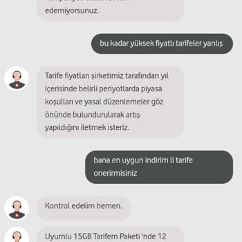 Vodafone Yüksek Tarife Teklifleri