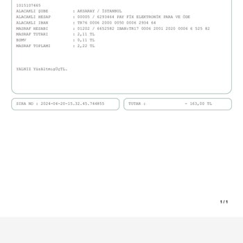 Payfix Hesabına Param Geçmedi