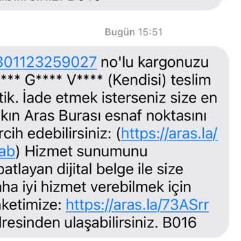 Aras Kargo Kargonuz Teslim Edildi Diyor Fakat Kargom Kayıp!