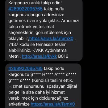 Aras Kargo Kargomu Teslim Almamama Rağmen Teslim Edildi Mesajı Aldım