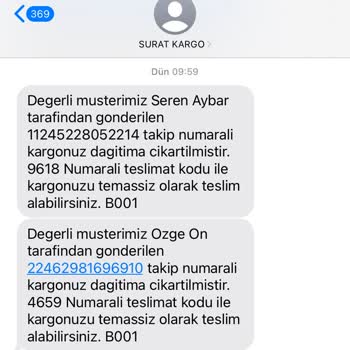 Sürat Kargo Ürünümü Teslim Etmedi.