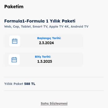 Tod F1 Paketi İle F1 İzleyememek