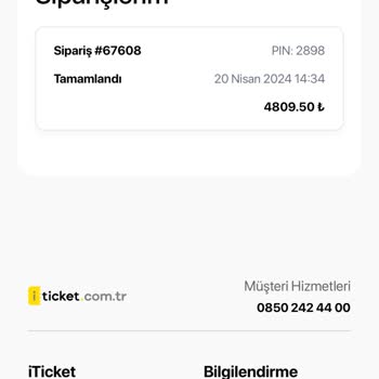 iticket.com.tr İade Politikası Yer Almamaktadır.