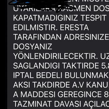 ERESTA (SMS) Mağduriyet De L